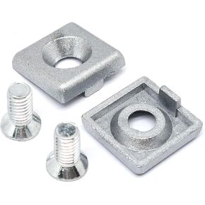 4set 2020 Series European Standard a 1/4""(6mm) Hole Profile End Cap with M6X12mm Mounting Screws,End Cap Cover for Aluminum Profile,Aluminum Extrusion t-Slot Accessories, Silver