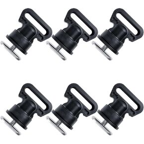 6 Pcs Track Mount Vertical Tie Down, Kayak Track Mount Tie Down Eyelets Rail, Eye Bolt Tie Down Rings Marine Hardware for Kayak Canoe Boat Bungee Cord Ropes