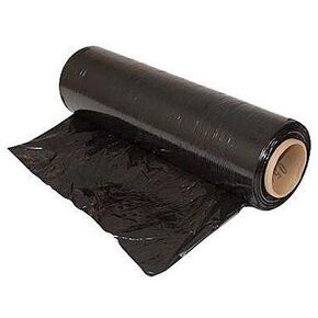 18" x 1500FT 80 Ga Pallet Wrap Stretch Film Shrink Hand Wrap 1500' Black 4 Rolls
