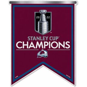 Rico Industries NHL Colorado Avalanche 2022 Stanley Cup Champions Shape Cut Pennant - Home and Living Room Décor - Soft Felt EZ to Hang 18 x 18 x 0.1