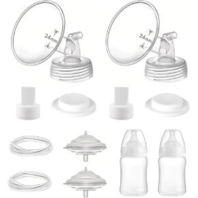 Replacement Pump Part Compatible with Spectra S2 S1 9 Plus, 24mm Flange Duckbill Valve Tubes Backflow Protector Bottle Nipples, Not Original Spectra Pumping Parts, Replace Spectra Accessories