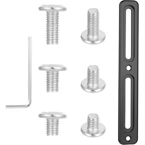 simarro Bike Bottle Cage Adapter, Bicycle B-RAD Mounting Base Adjustable Cage Holders for Road Bike Mountain Bike, 2 Slots with 6 Screws and 1 Wrench(Black)