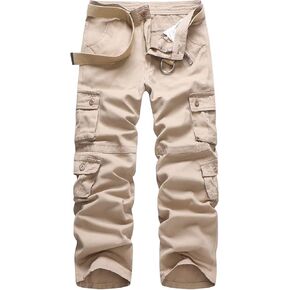 Women's Cargo Pants Hiking Outdoor Tactical Pants Combat Pants with 8 Pockets (No Belt)