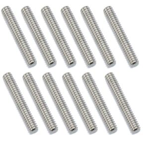 Socket Set Screw 304 Stainless Steel Full Thread Cup Screw Socket Screw Headless Set Screw Wrench Screw 1/4-20 x 1-1/2) inch 12pcs