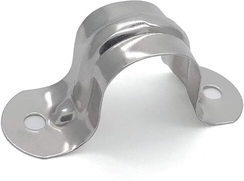 1/2inch Two Hole Strap U Bracket Stainless Steel Tube Strap Tension Clip Assortment Kit Heavy Duty Rigid Pipe Strap Clamp for The Inner Diameter of Water Pipe is 1/2inch 30Pcs (20mm) in Kuwait