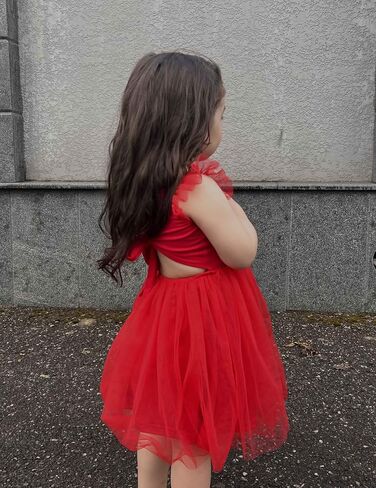 Arshiner Toddler Tutu Dress Little Girls Backless Cotton Dresses 2-6Y in Saudi Arabia