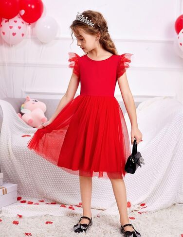 Arshiner Toddler Tutu Dress Little Girls Backless Cotton Dresses 2-6Y in Saudi Arabia