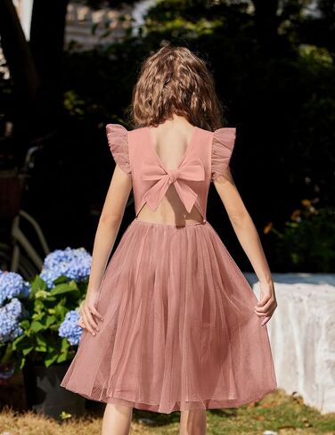 Arshiner Toddler Tutu Dress Little Girls Summer Tulle Backless Party Birthday Cotton Dresses 2-6Y in Saudi Arabia