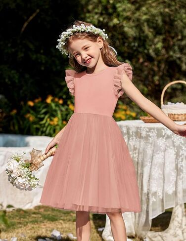 Arshiner Toddler Tutu Dress Little Girls Summer Tulle Backless Party Birthday Cotton Dresses 2-6Y in Saudi Arabia