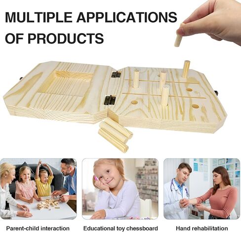 9 Hole Wooden Pegboard for Occupational Therapy to Improve Fine Motor Coordination, Finger Dexterity and Increase Reactionary Speed in Saudi Arabia
