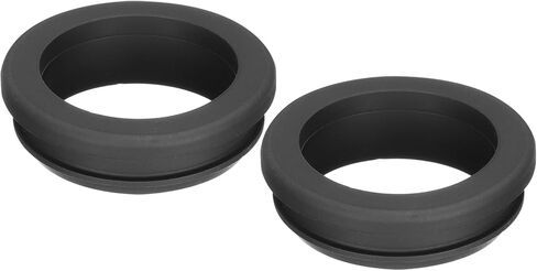 MECCANIXITY 2Pcs Snap Rubber Grommet Plug Mount Dia 38.6mm ID 32.5mm Seal Anti-Scratch for Electrical Box Cable Pipe Black in Saudi Arabia