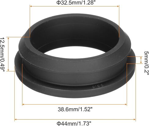 MECCANIXITY 2Pcs Snap Rubber Grommet Plug Mount Dia 38.6mm ID 32.5mm Seal Anti-Scratch for Electrical Box Cable Pipe Black in Saudi Arabia