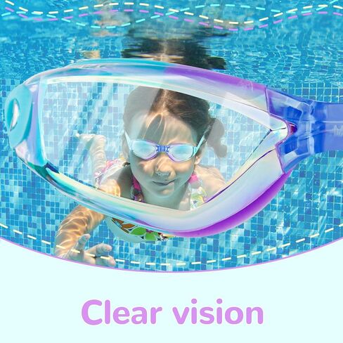 Kids Swim Goggles, Hd wide Angle, Anti-Fog Waterproof and Anti-UV Swimming Goggles for Kids 3-16. in Saudi Arabia