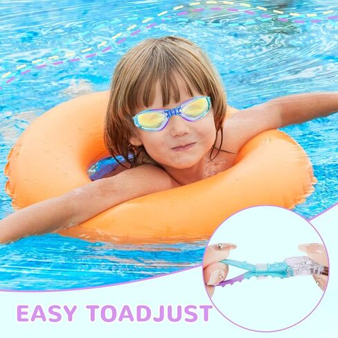 Kids Swim Goggles, Hd wide Angle, Anti-Fog Waterproof and Anti-UV Swimming Goggles for Kids 3-16. in Saudi Arabia