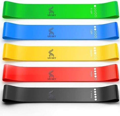Resistance Loop,Exercise Workout Bands for Women and Men,Set of 5 Stretch Bands for Booty Legs,Best Therapy Elastic Bands for Knee,Pilates Flexible Bands, Yoga Home Fitness, Pull up Bars in Saudi Arabia