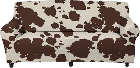AFPANQZ Brown Cow Print Furniture Protector Cover for Home Office Hotel Decortion Protector Covers for Sofa Long Chair Soft Sofa Slip Covers Seater Brown in Saudi Arabia