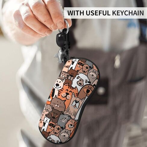 Soft Sunglasses Case for Men Women, Ultra Light Neoprene Zipper Eyeglass Portable Glasses Case with Belt Clip in Saudi Arabia