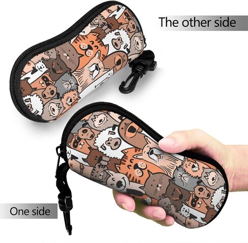 Soft Sunglasses Case for Men Women, Ultra Light Neoprene Zipper Eyeglass Portable Glasses Case with Belt Clip in Saudi Arabia