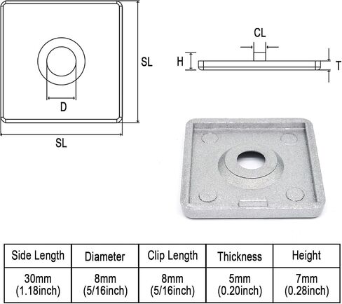 4set 2020 Series European Standard a 1/4""(6mm) Hole Profile End Cap with M6X12mm Mounting Screws,End Cap Cover for Aluminum Profile,Aluminum Extrusion t-Slot Accessories, Silver in Saudi Arabia
