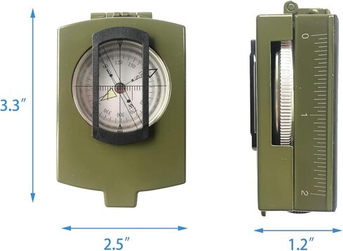 بوصلة رؤية عسكرية، بوصلة للمشي لمسافات طويلة، بوصلات مقاومة للماء، بوصلة رؤية مضيئة للبقاء على قيد الحياة في حالات الطوارئ، بوصلة جيب احترافية مع حقيبة حمل in Kuwait