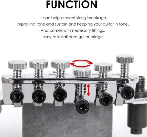 Electric Guitar Tremolo Bridge System Double Locking with Whammy Bar Locking Nut (Black) in Saudi Arabia