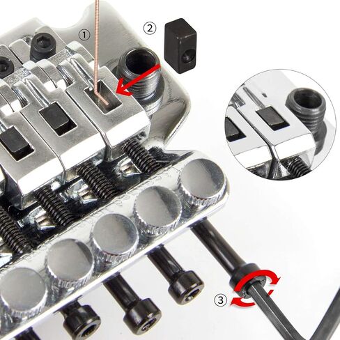 Electric Guitar Tremolo Bridge System Double Locking with Whammy Bar Locking Nut (Black) in Saudi Arabia
