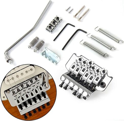 Electric Guitar Tremolo Bridge System Double Locking with Whammy Bar Locking Nut (Black) in Saudi Arabia