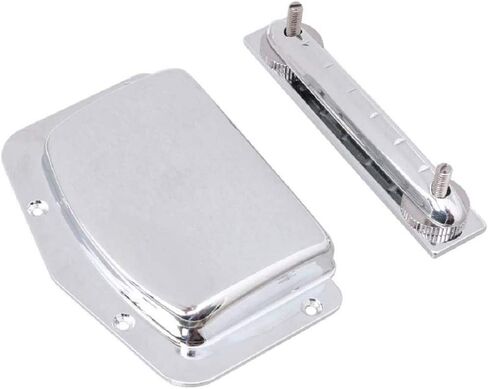 Adjustable Fixed Bridge and Tailpiece For Vintage Teisco Electric Guitar Parts, Silver in Saudi Arabia