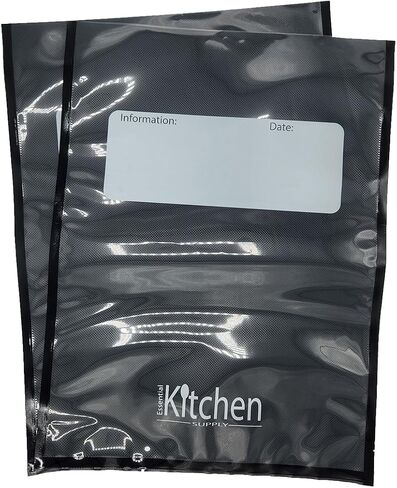 15" x 20" 6 Mil Black and Clear Vacuum Seal Bags | Essential Kitchen Supply (50 Count) in Saudi Arabia