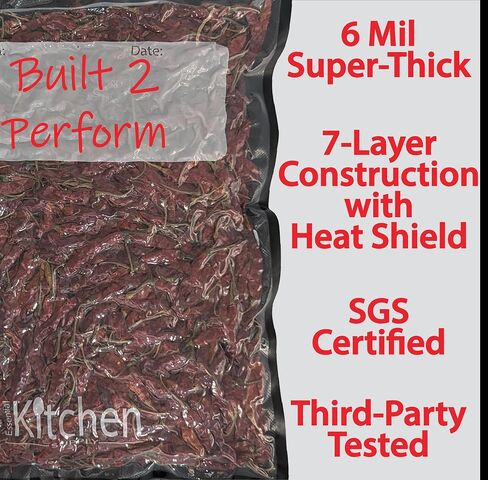 15" x 20" 6 Mil Black and Clear Vacuum Seal Bags | Essential Kitchen Supply (50 Count) in Saudi Arabia
