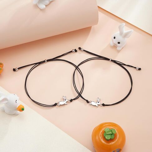 هدايا أرنب عيد الفصح للفتيات من HGDEER، سوار ذو معنى على شكل أرنب مع بطاقة رسالة وملصقات هدية in Kuwait