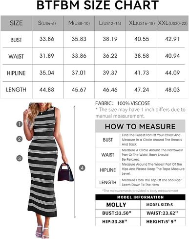 فساتين صيفية نسائية بدون أكمام من BTFBM 2024 فستان صيفي غير رسمي بفتحة رقبة دائرية وفتحة جانبية مجوفة فستان طويل بدون أكمام in Kuwait