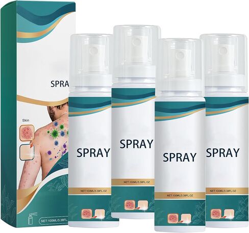 Natural Skin Spray - Travel-Friendly 3.38 Ounce Spray (Pack of 4) in Kuwait