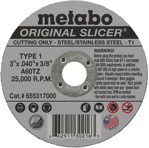 Metabo 655317000 3" x 0.04 x 3/8 Original Slicer A60TZ | PKG = 100 in Saudi Arabia