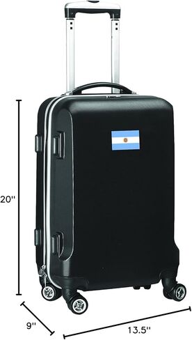 Countries of World Soccer Carry-On Hardcase Luggage Spinner, Black in Kuwait