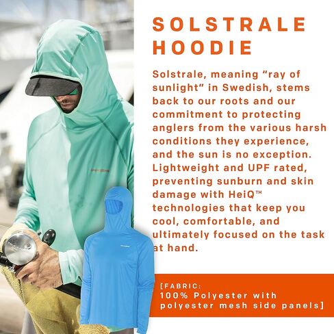 Grundens Men’s Solstrale Fishing Hoodie | Active Fit, Sun protection in Saudi Arabia