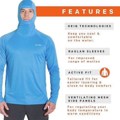 Grundens Men’s Solstrale Fishing Hoodie | Active Fit, Sun protection in Saudi Arabia