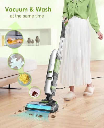Floor and Area Rug Cleaner, Wet-Dry Vacuum One Wet-Dry Vacuum Cleaner and Mop for Hard Floors and Area Rugs,, Green in Saudi Arabia