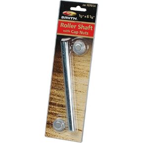 CE Smith Trailer 10701A Roller Shaft with Cap Nuts, 1/2" x 6 1/4"- Replacement Parts and Accessories for Your Ski Boat, Fishing Boat or Sailboat Trailer, Silver