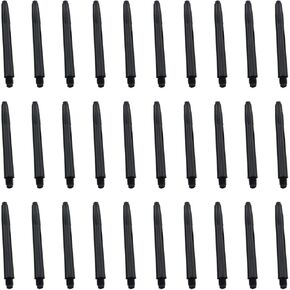 30pcs Plastic Dart Shafts 48mm Black for Steel Tip Darts and Soft Tip Darts