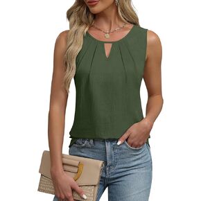 Blooming Jelly Womens Summer Tank Tops Sleeveless Dressy Casual Top Basic Loose Business Work Shirt