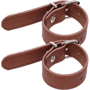 Toddmomy 1 Pair of Bike Basket PU Straps Bike Basket Leather Straps Adjustable Bike Leather Straps for Bike Bicycle（Brown）