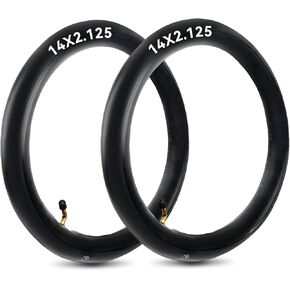 2 Packs Inner Tube 14 x 2.125, Electric Bike Tire Tube with Angled Valve Stem Electric Scooter E-Bike Inner Tube Replacement