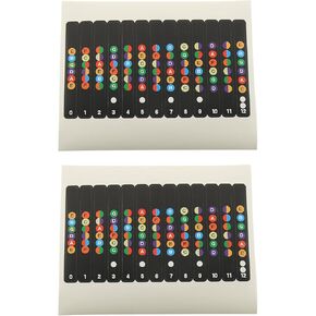 E-outstanding 2PCS 6 String Acoustic Electric Guitar Guitar Accessories Guitar Fretboard Notes Map Labels Sticker Fingerboard Fret Decals