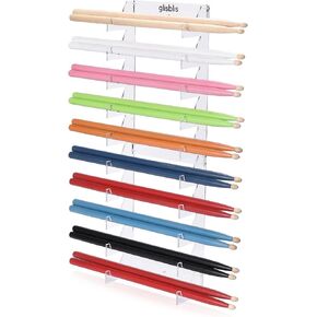 Glisblis Drumstick Holder Display - Acrylic Drumsticks Organizer Stand - Adjustable 2 Styles, Fits All Universal Standard Drum Sticks, Drummer Accessories, Gifts & Decoration in Saudi Arabia