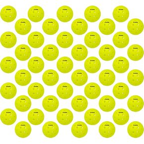 Franklin Sports X-40 Outdoor Pickleballs - USA Pickleball (USAPA) Official Pickleball Balls - Regulation Size Outdoor Court Pickleballs - Official Pickleball of US Open - Optic Yellow - 50 Pack