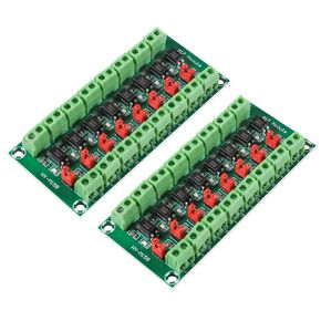 4pcs PC817 4 Channel Optocoupler Isolation Board Voltage Converter Adapter Module Driver Photoelectric Isolated Module 3.6-30V (2pcs 8 Way Optocoupler)