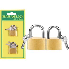 3 Pcs Small Solid Brass Locks with Keys, Mini Key Locks for Luggage Locks, Backpack Small Locks, Gym Locker Padlocks, Jewelry Box Locks… (20-25-30mm)