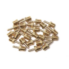 LTWFITTING Brass Fitting Coupler 3/16-Inch Hose Barb x 1/4-Inch Male NPT Fuel Gas Water(Pack of 25)