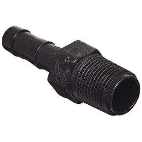 Banjo HB038 Polypropylene Hose Fitting, Adapter, 3/8" NPT Male x 3/8" Barbed